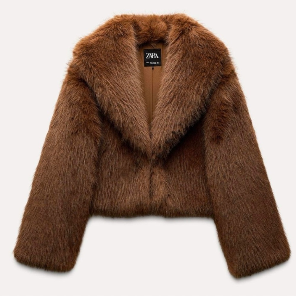 Zara Faux Fur Short Coat